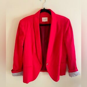 Red blazer from Loft